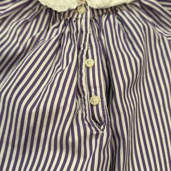 12M Girls Ralph Lauren Purple And White Striped Dress - Picture 5 of 6